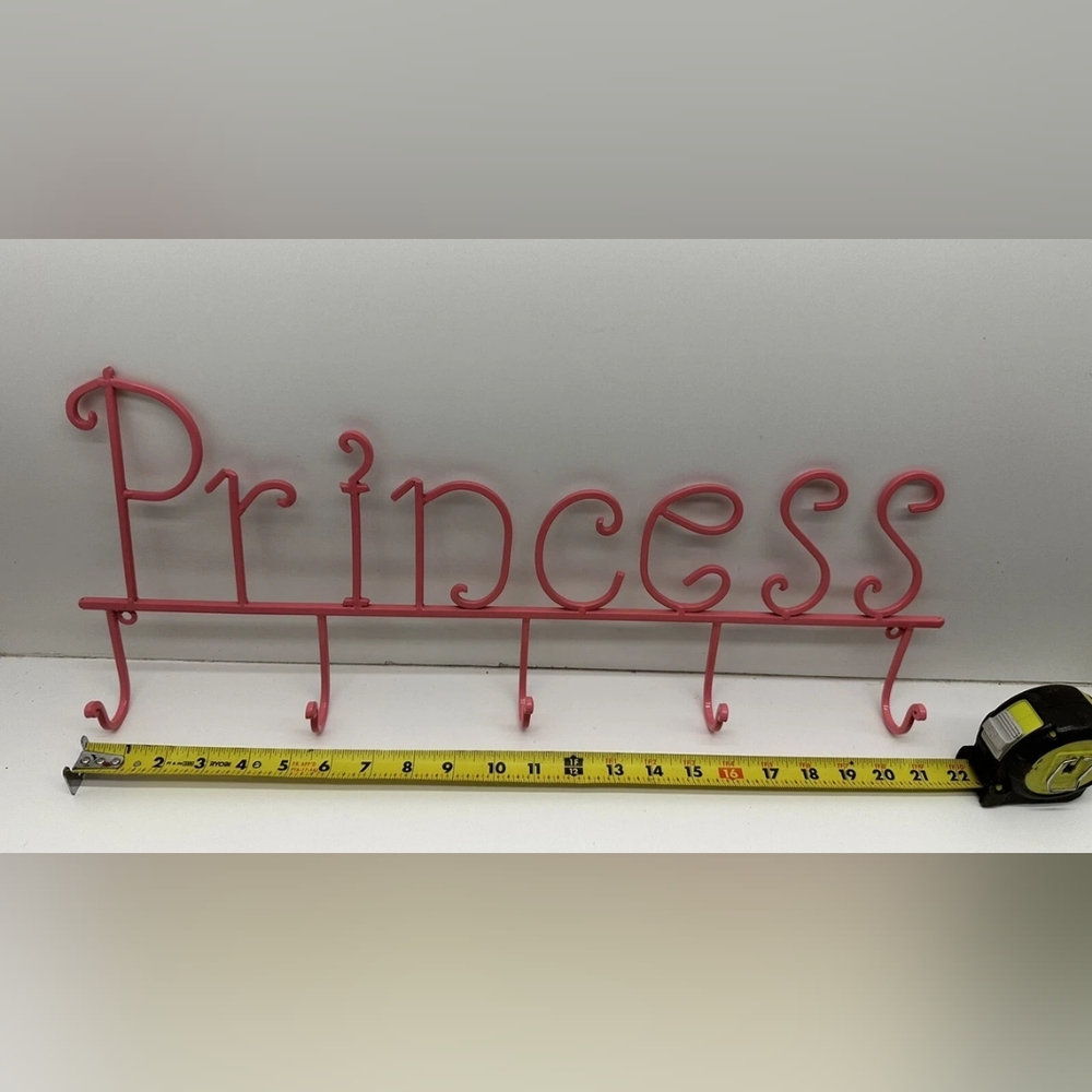 Pink Princess Wall Hook Rack